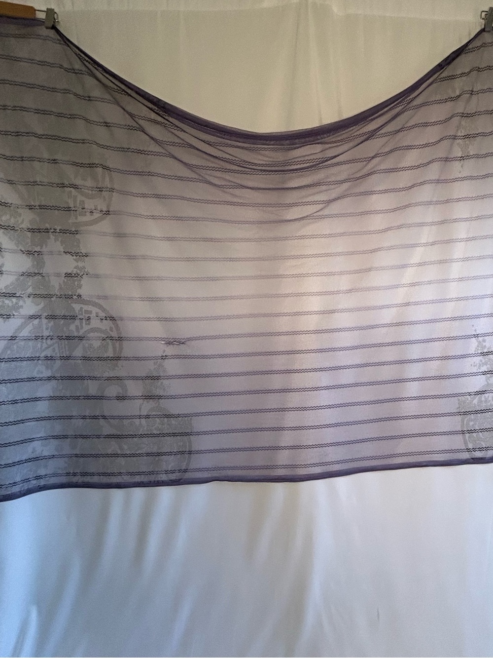 Sheer Lace-Trim Wrap Scarf in Light Purple - Women's Intimates & Sleepwear